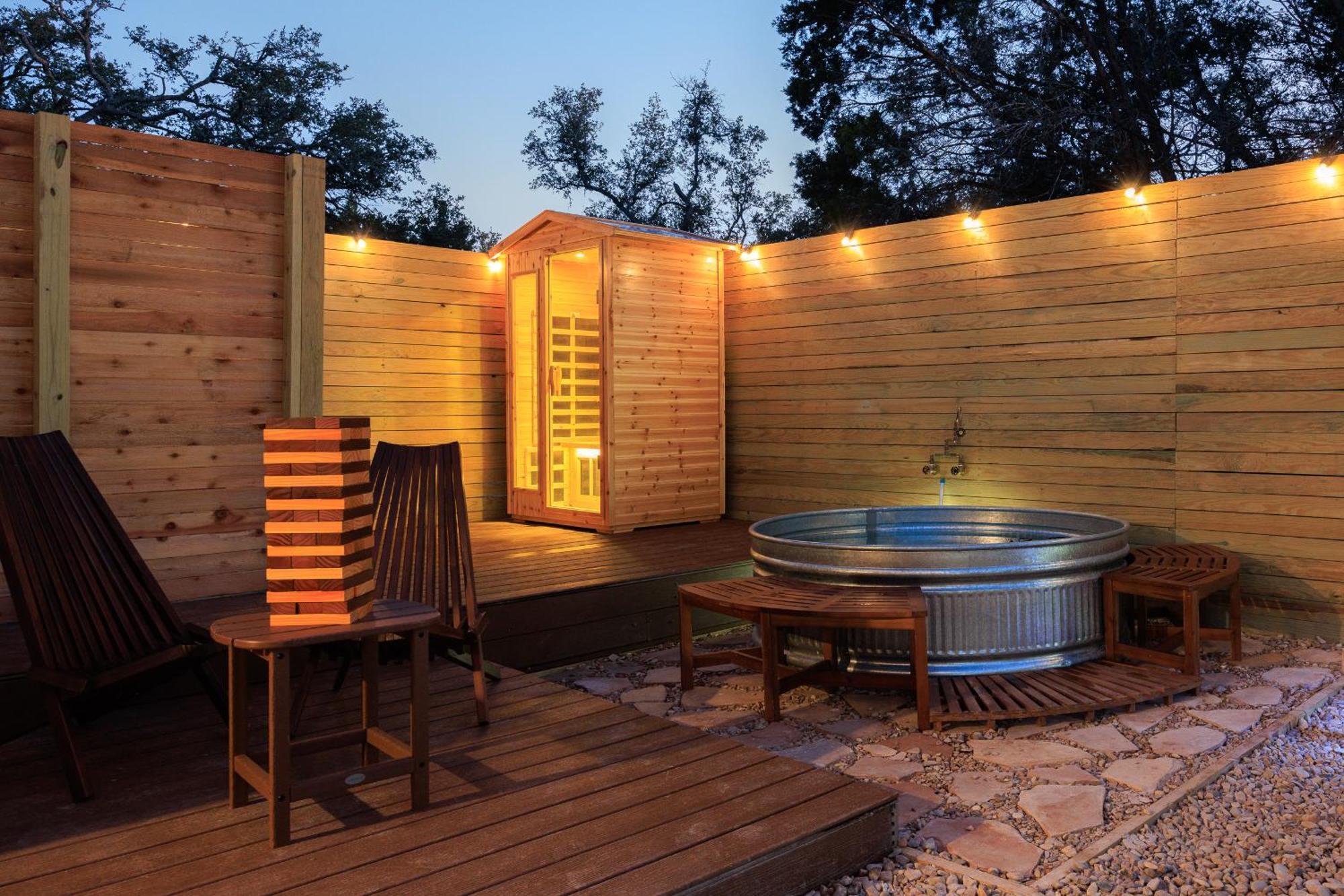 Romantic Luxury Retreat Hot Cold Pool & Sauna Wimberley Exterior photo